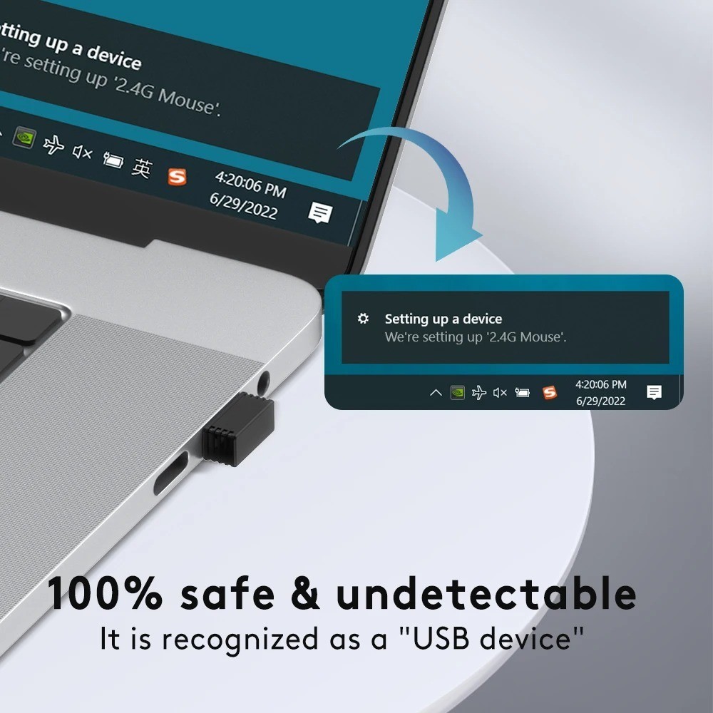 Mouse Jiggler Undetectable Mouse Mover Device USB Port Adapter Mouse Wiggler