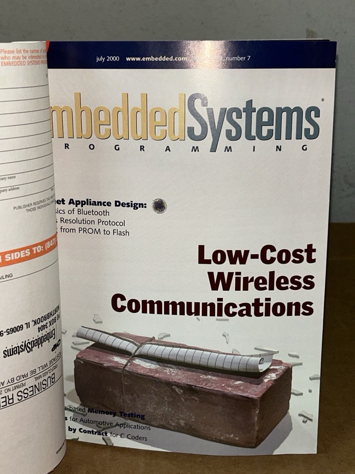 July 2000 Embedded Systems Programming Magazine Volume 13 Issue 7 W/ Renew Cover