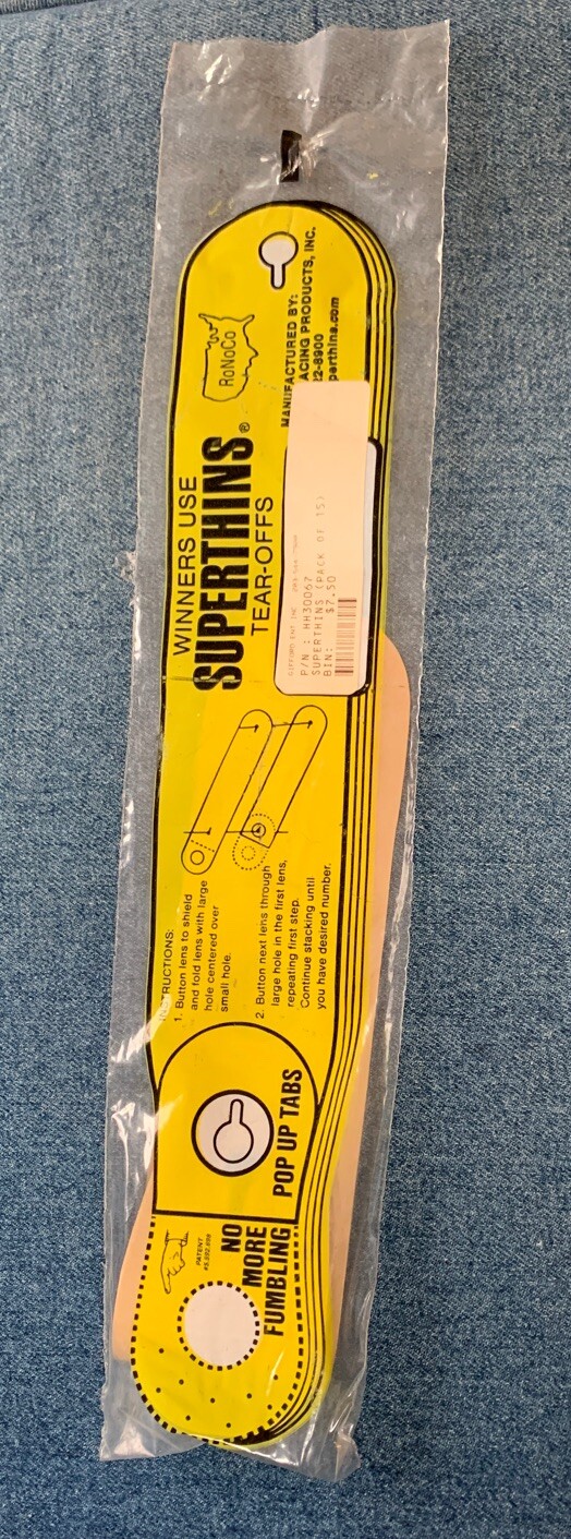 RoNoCo Superthins Tear-Offs Motorcycle New Sealed Pack Of 15
