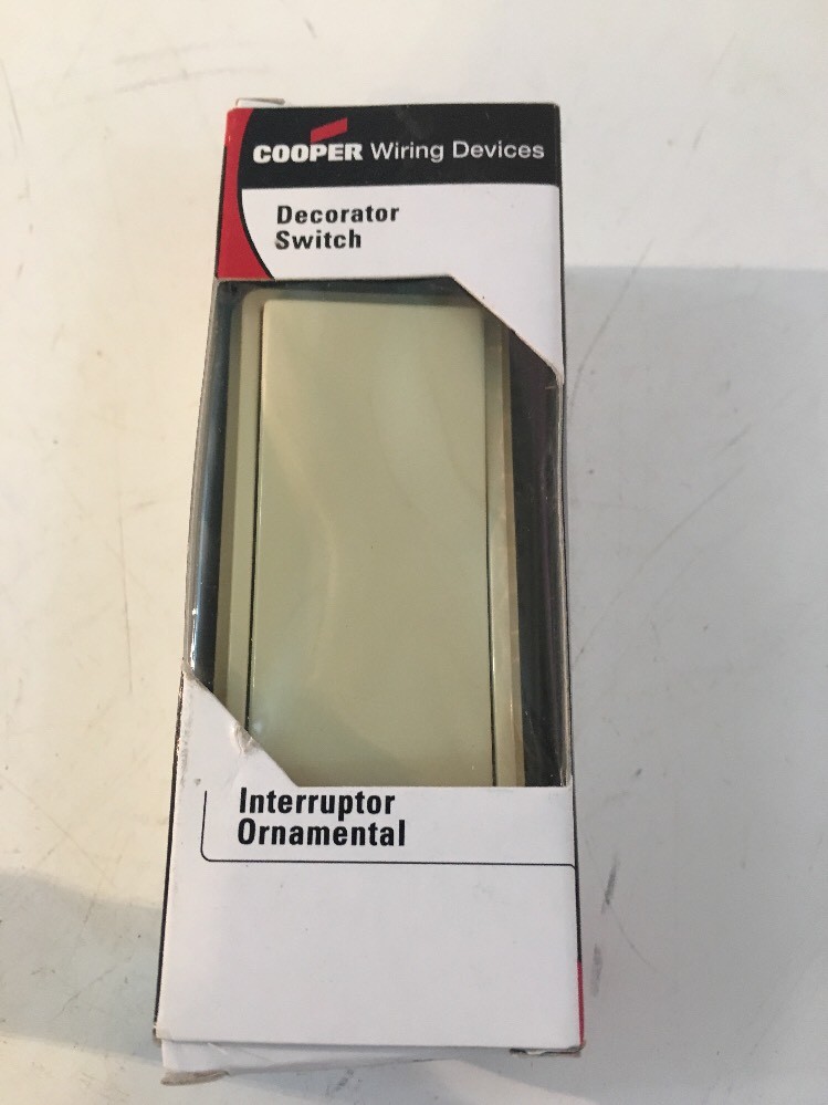 Cooper Wiring NOM 426  7501V-BOX 1P IVORY QUIET ROCKER DECORATOR SWITCH  (LS1)
