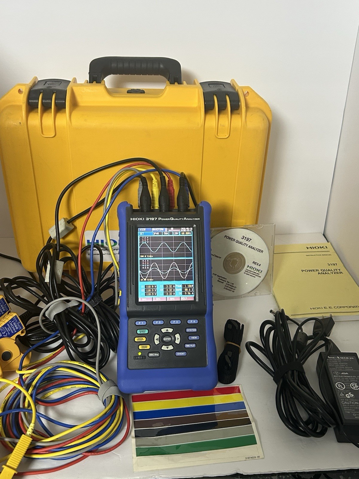 Hioki 3197 Three Phase HandHeld Power Quality Analyzer Meter