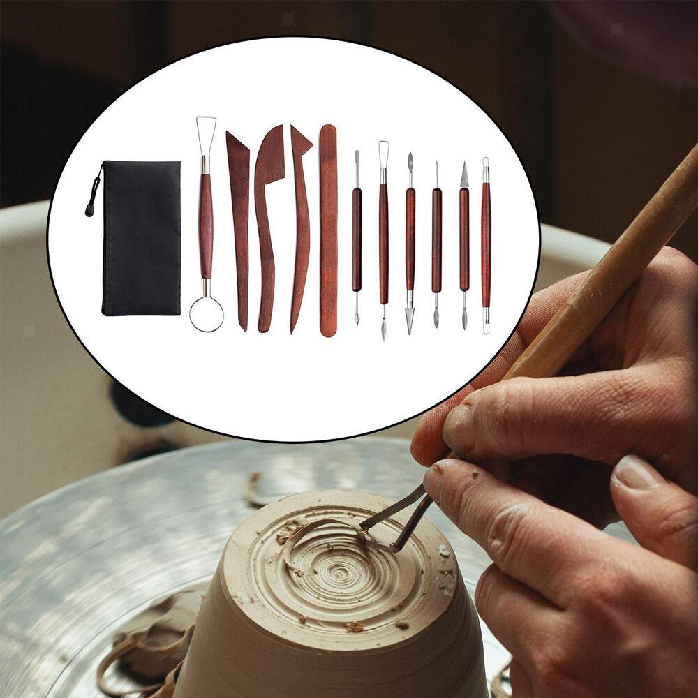 12pcs Clay Sculpting Tools Ceramic DIY Pottery Carving Tool for Beginners