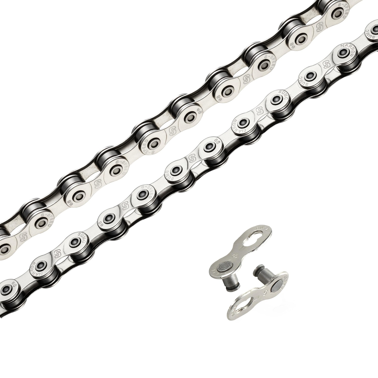 Heavy Duty Ebike Chain 6/7/8 Speed 136 Links, High Tensile Anti-Break Anti-Ru...