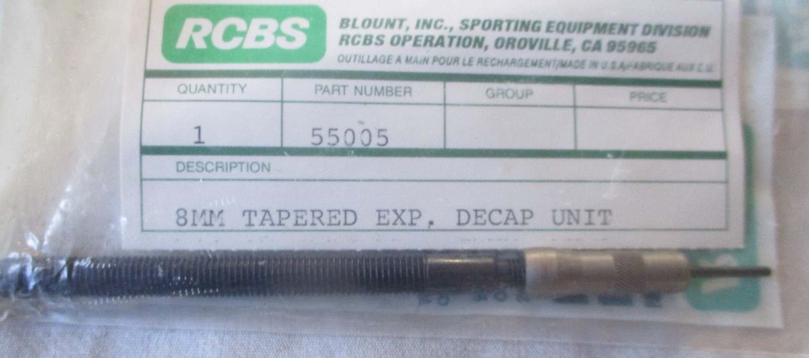 RCBS Expander Decapping Unit Various