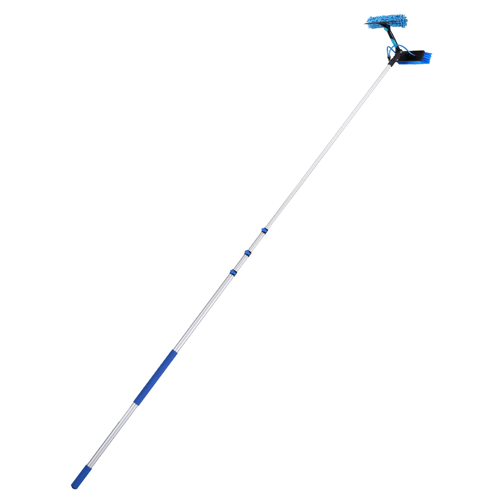 VEVOR Solar Panel Cleaning Kit Water Fed Pole Kit 20 ft Brush Soap Dispenser