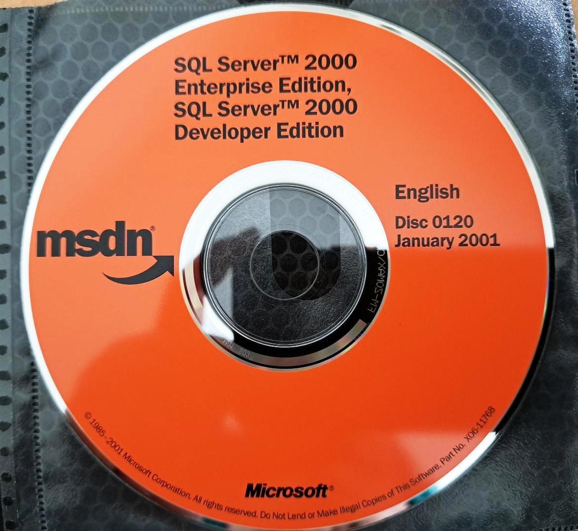 Microsoft SQL Server 2000 Enterprise / Developer Edition CD Set w/ License