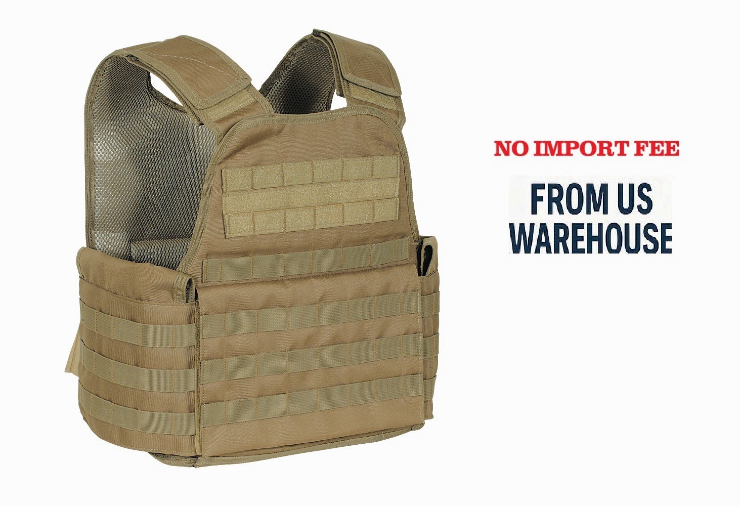 Set of 2 Voodoo Tactical LIGHTWEIGHT TACTICAL PLATE CARRIER, ONE SIZE FITS MOST