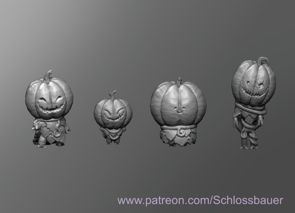 Gourd Leshy Pumpkin Monster Manual 28mm Scale DND D&D Tabletop Miniature SB