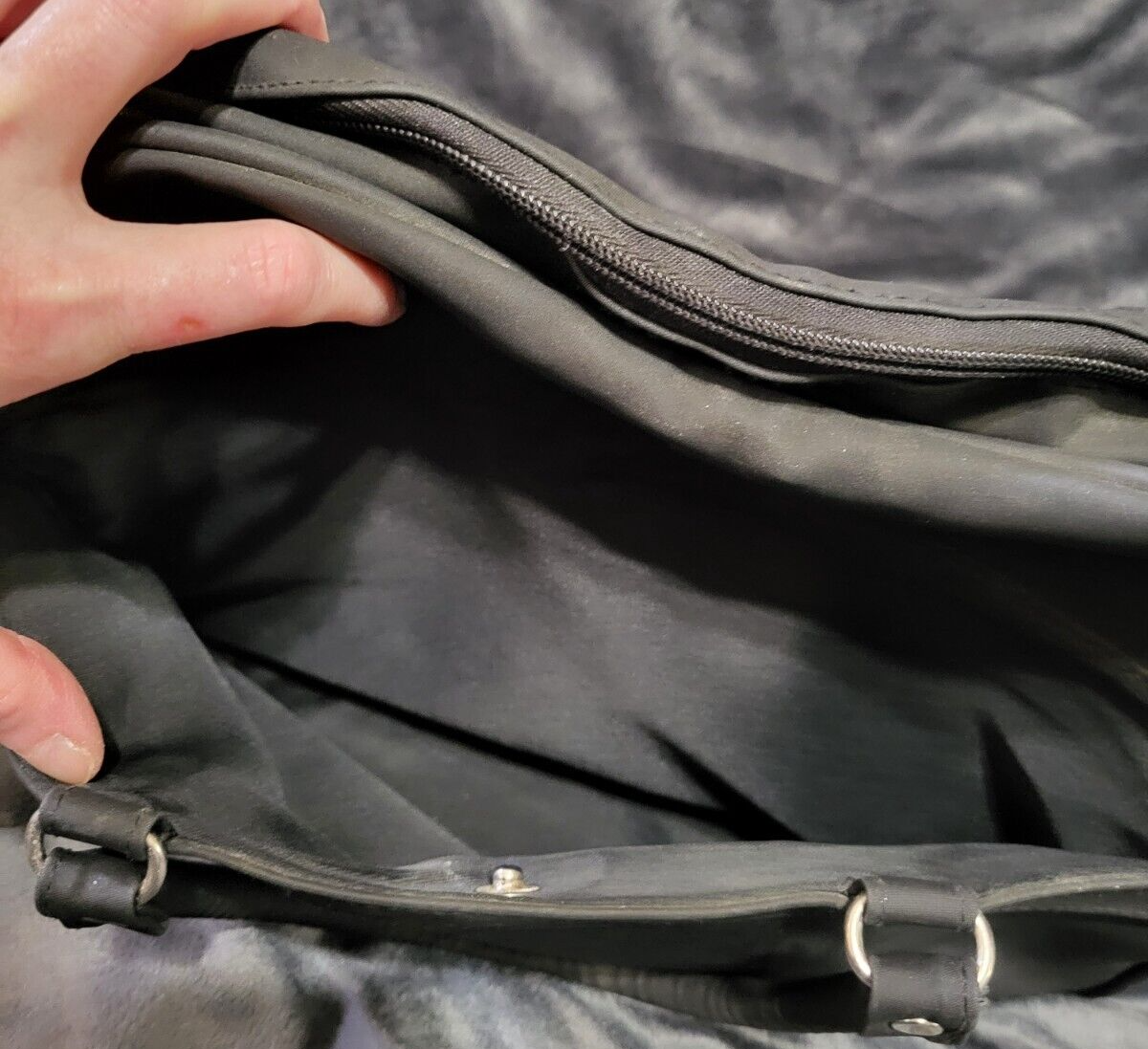 Black 14" Vinyl Laptop Bag