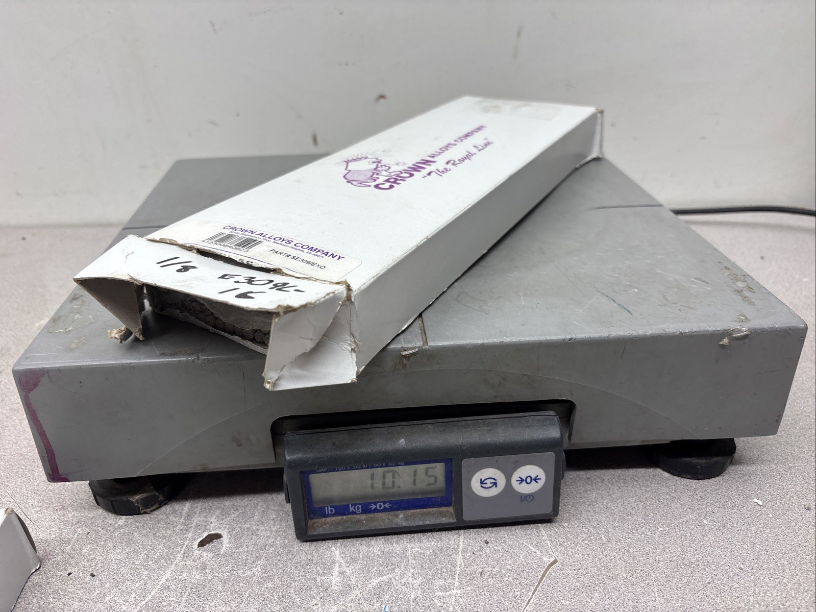 NEW 10 lb BOX of Crown Alloy 1/8” E 309L-16 Stainless Steel Electrodes SE309/EXO