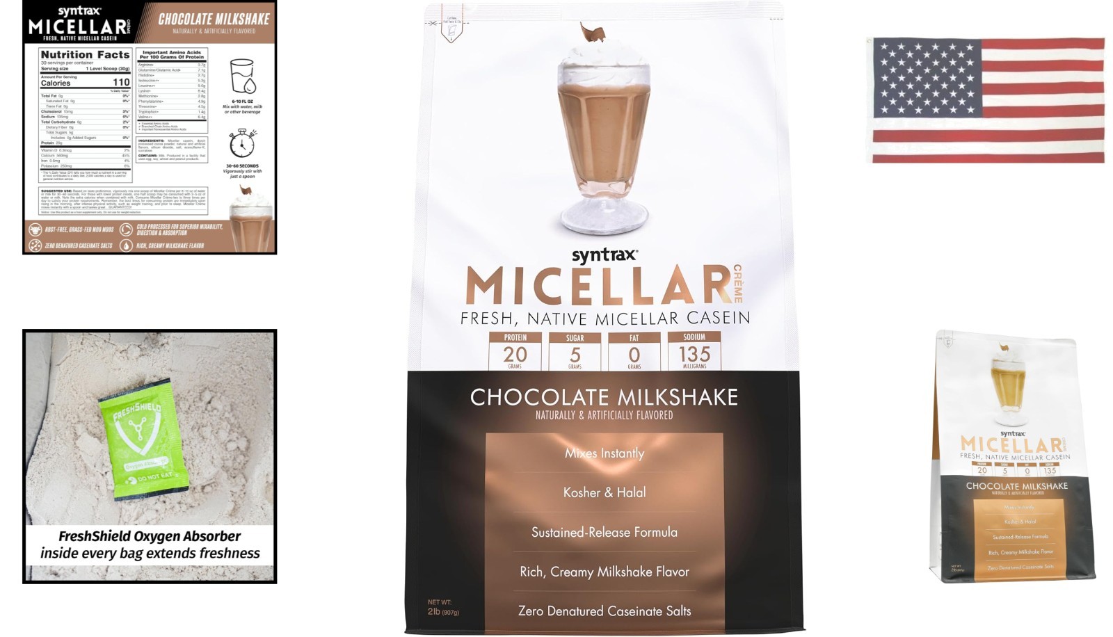 Nutrition Micellar Creme, Native Micellar Casein Chocolate Milkshake 2 LB
