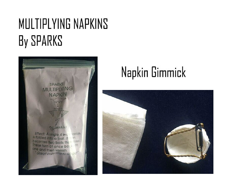 "VINTAGE" MULTIPLYING NAPKIN By SPARKS - PRODUCE & VANISH PAPER BALLS