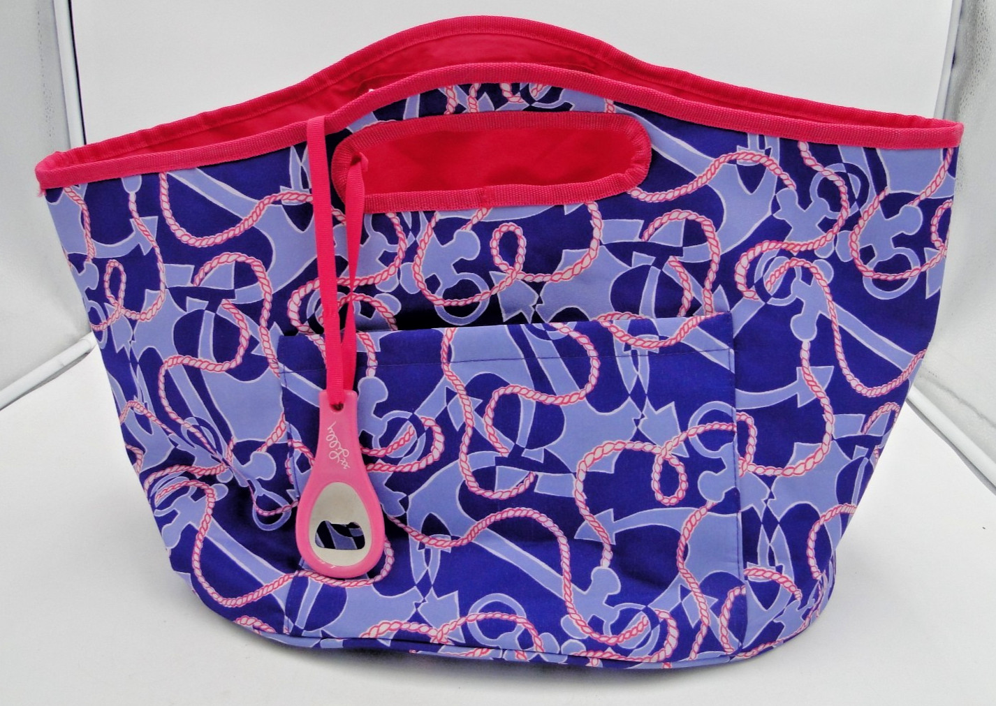 Lilly Pulitzer Pink Blue Insulated Cooler Tote Beverage Bucket Bag Nautical