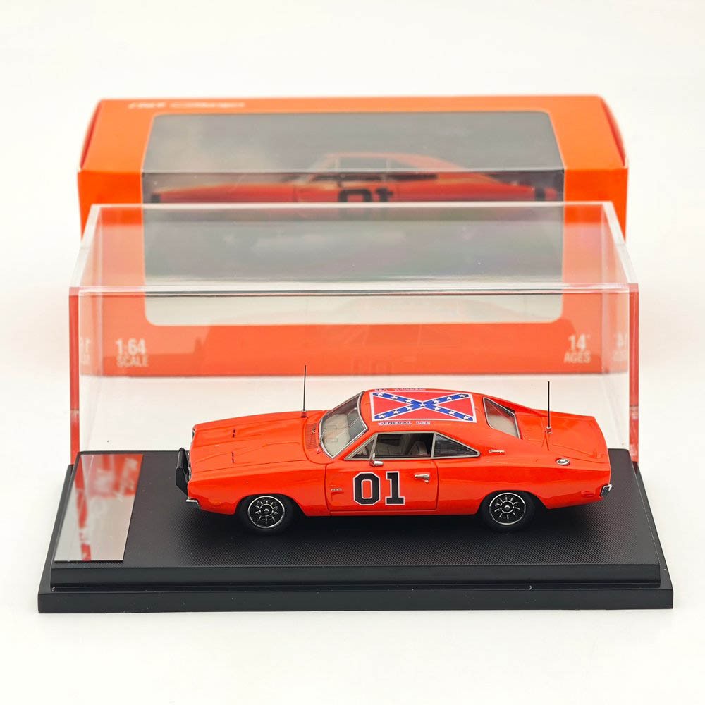 Mini Forge 1:64 1969 Chargr RT style General Lee Red Diecast Metal Car Limited