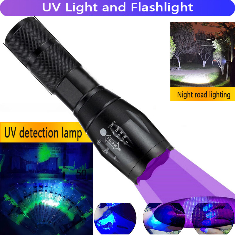 Super Bright 250,000 Lumens UV Torch - Ultra Violet Flashlight with LED Lamp