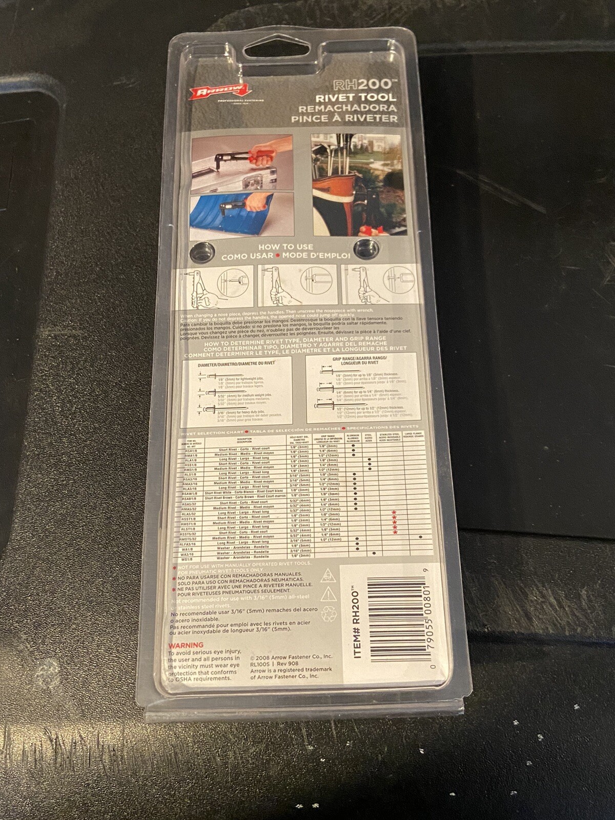 Arrow Model RH200 Pop Rivet Tool Excellent Condition