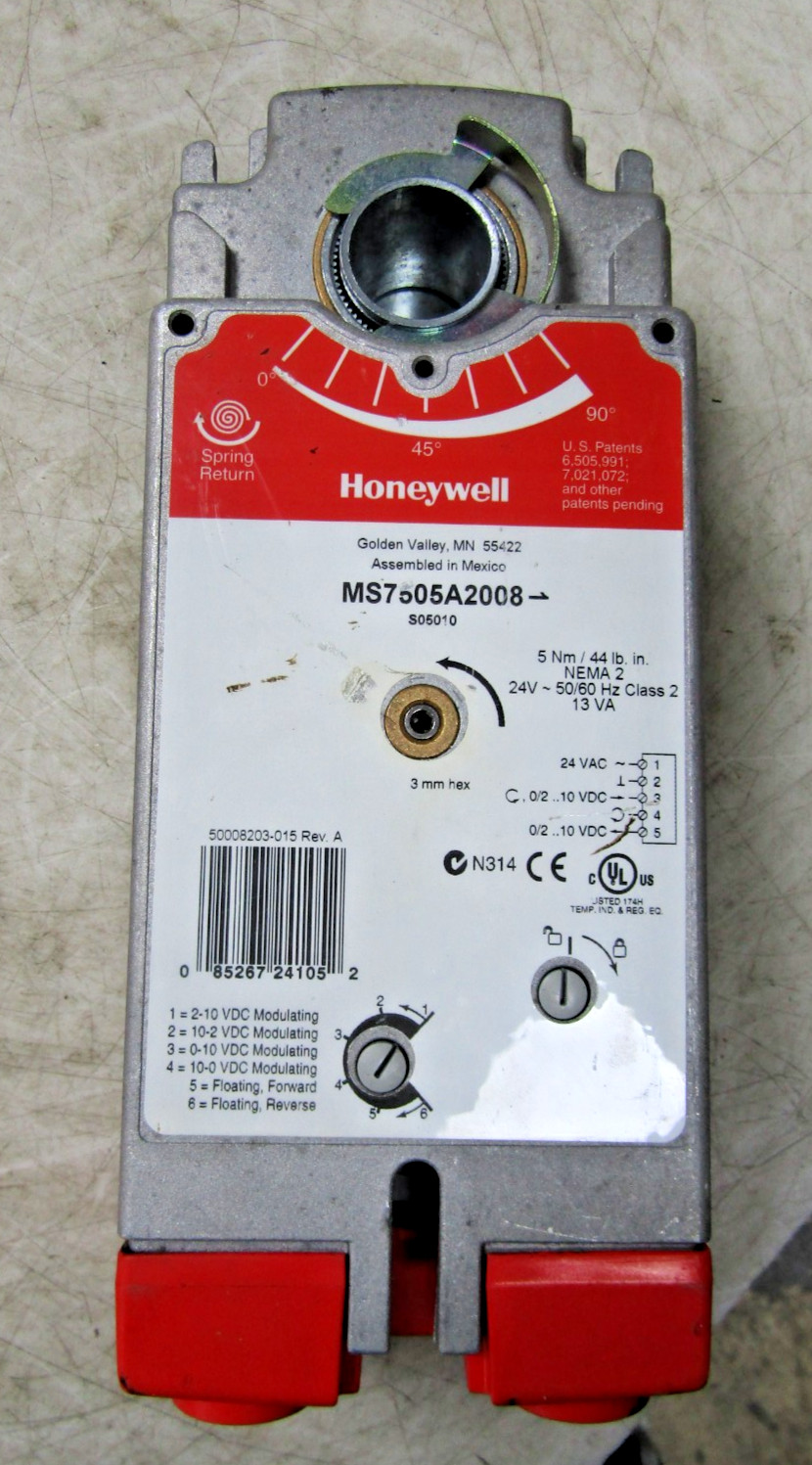 💥HONEYWELL SPRING RETURN DIRECT ACTUATOR 24 VAC MS7505A2008