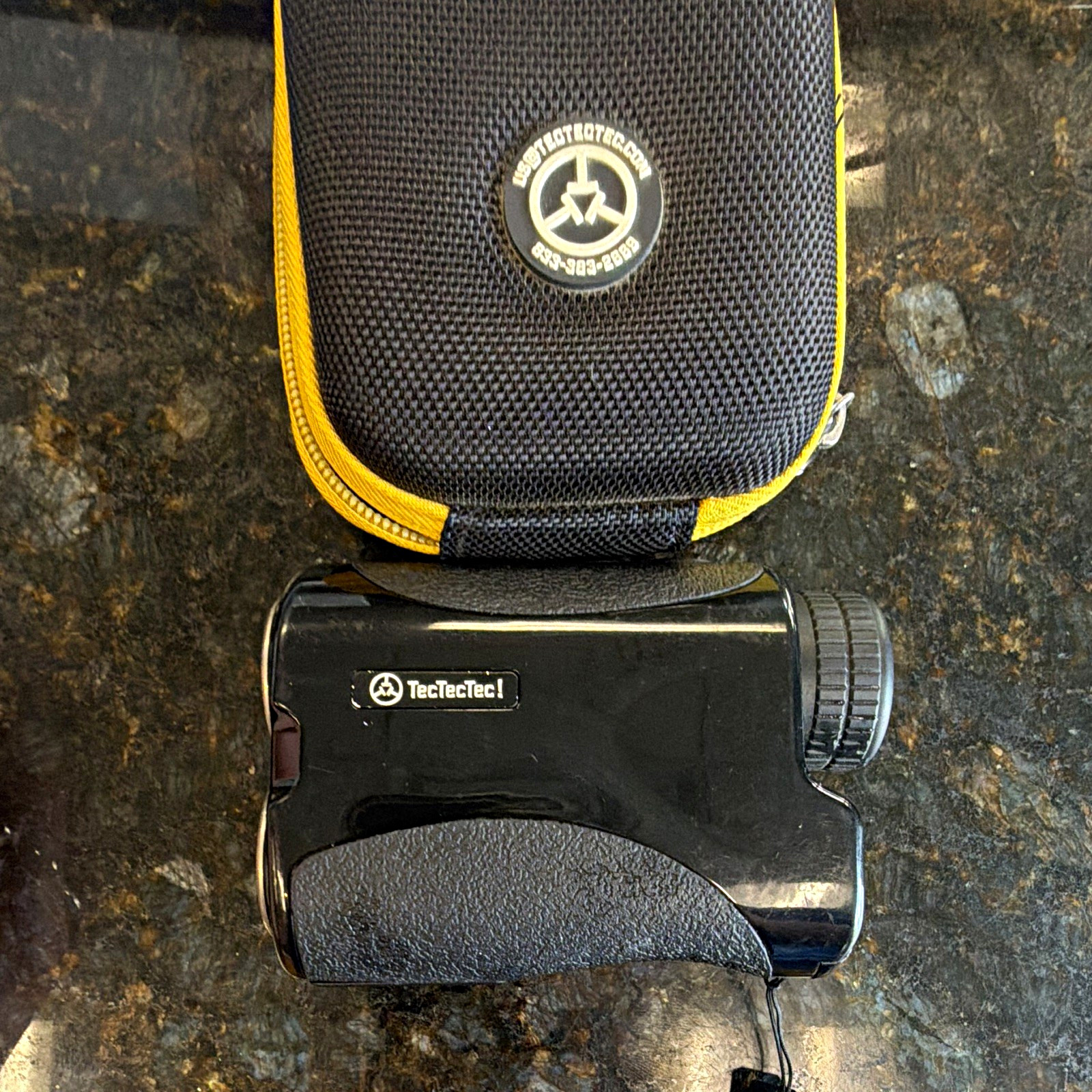 TecTecTec Golf Laser Rangefinder Model TecTecTec, Black, with Carry Case