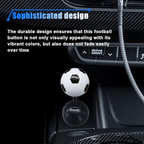 Universal Car Push Start Button Cover - Ball-Bar Rocker Switch, Interior Black