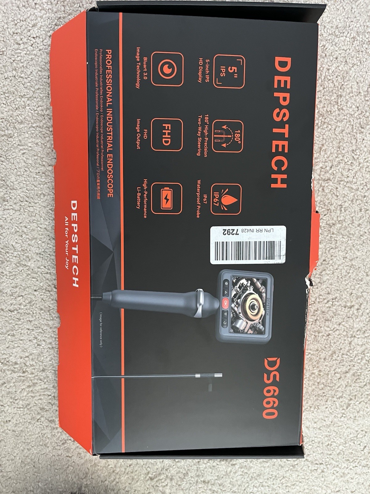 DEPSTECH Articulating Borescope Camera with Light: Dual Lens Industrial Endoscop