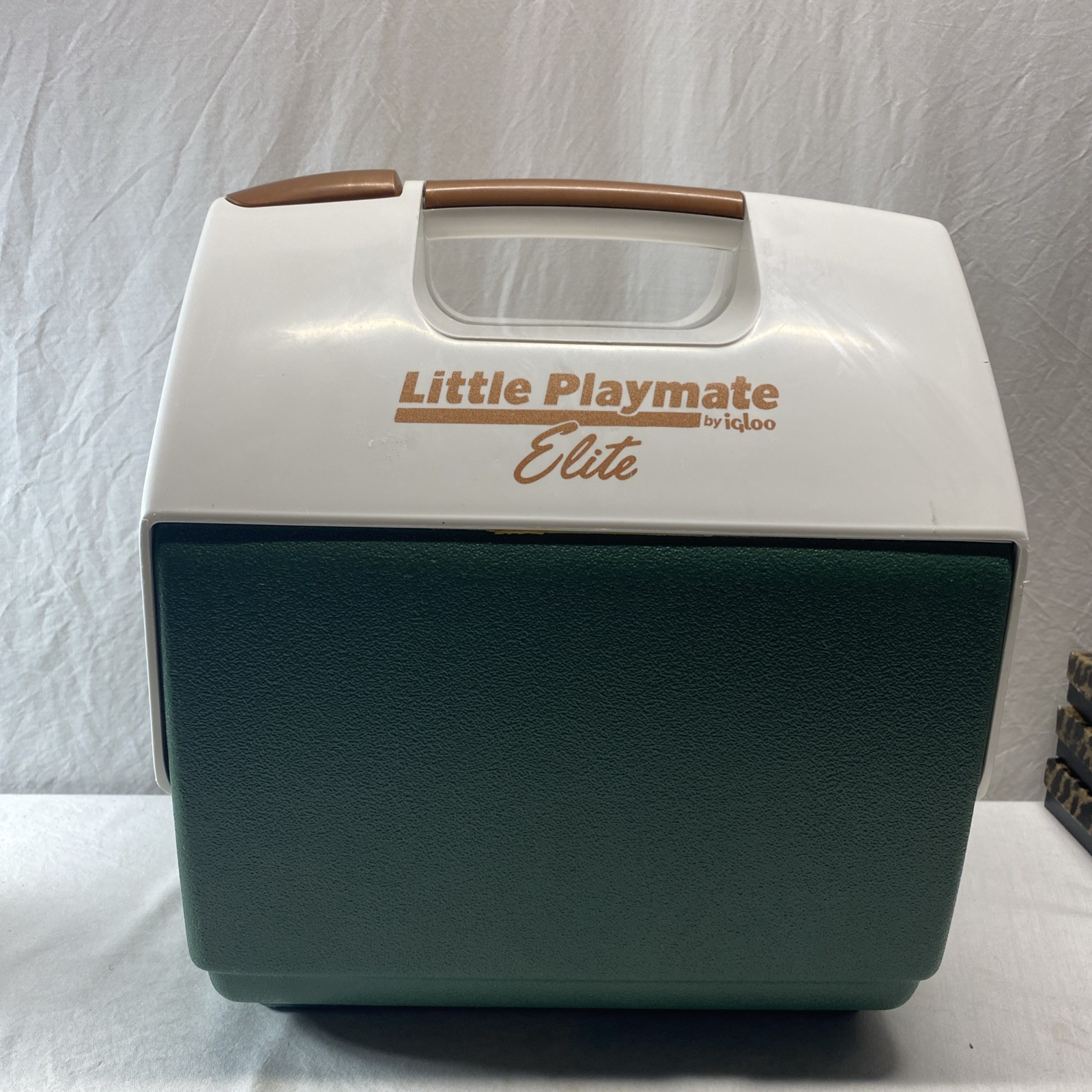 Vintage 1990s Igloo Little Playmate Elite Cooler Green & White - See Pictures