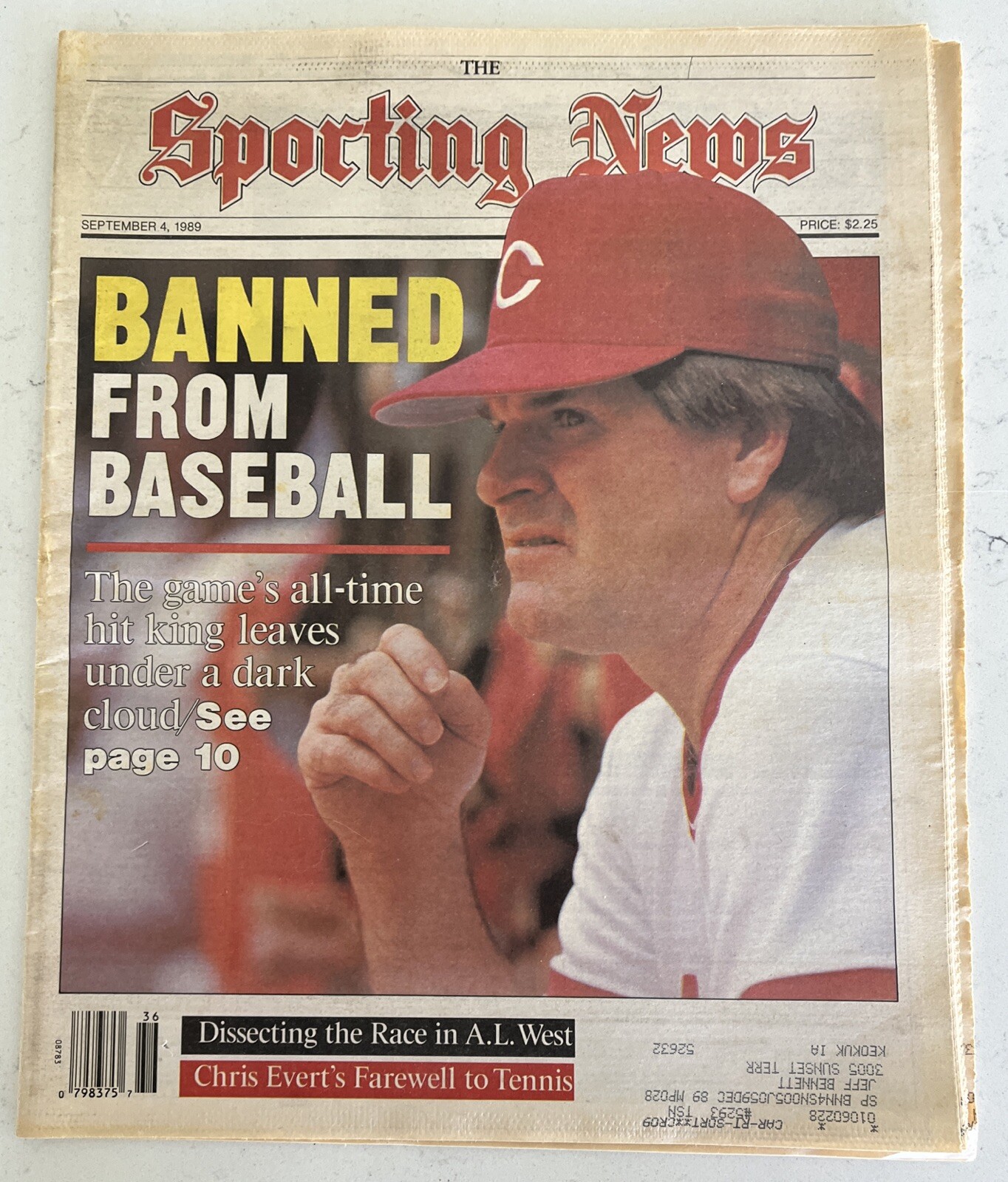 The Sporting News September 4,1989 ,Pete Rose Cincinnati Reds (B136)