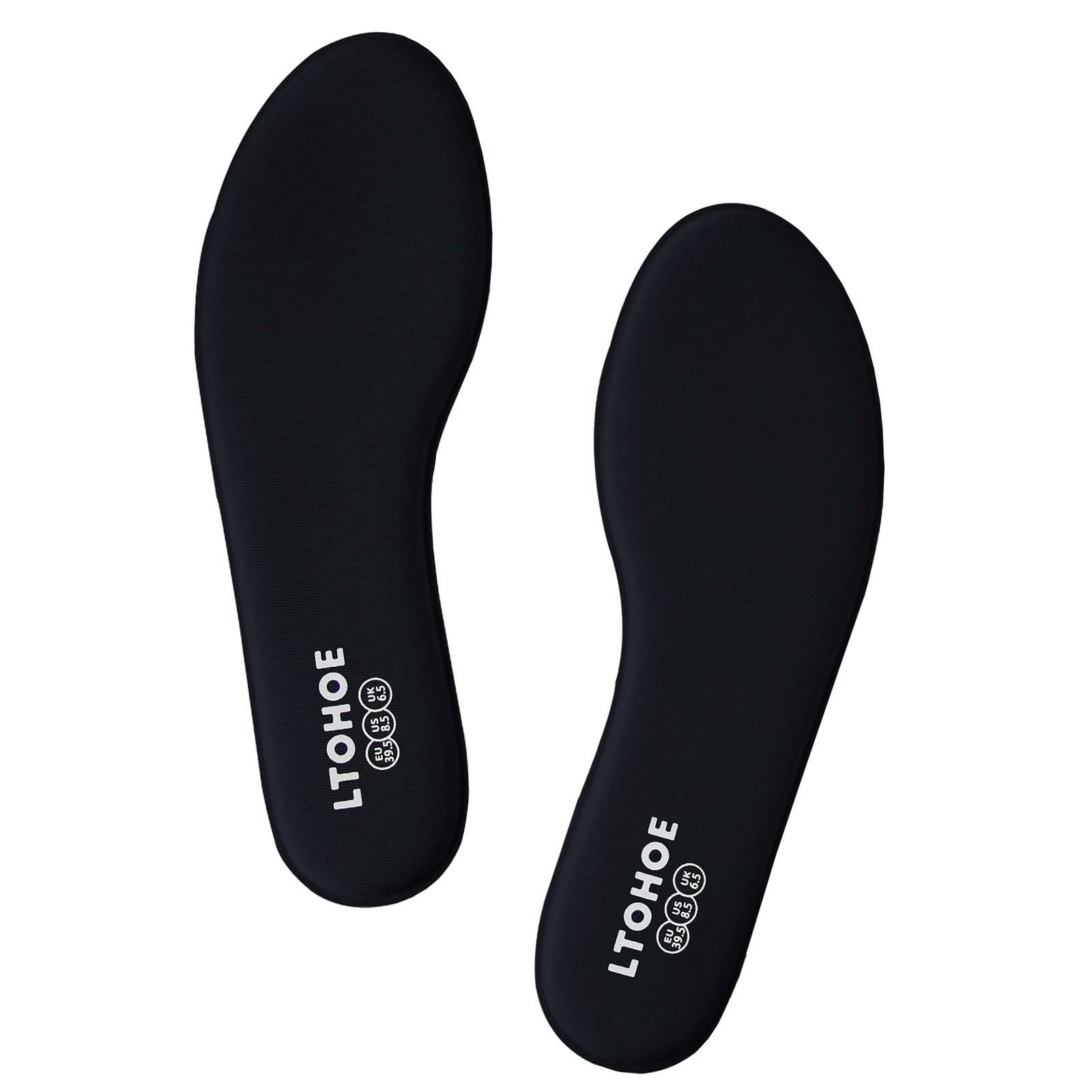Memory Foam Insoles for Women, Replacement Shoe Inserts 7 US, Women Black-6mm