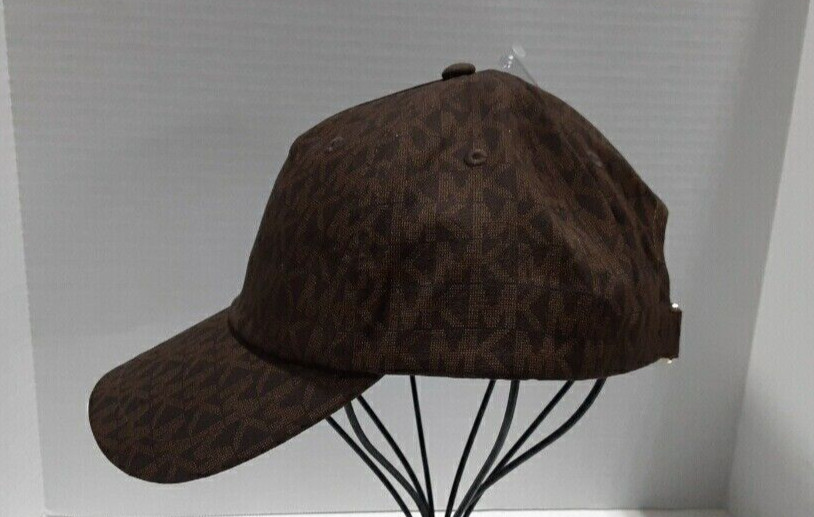 NWT Michael Kors Womens Brown Logo Hat Cap Adjustable