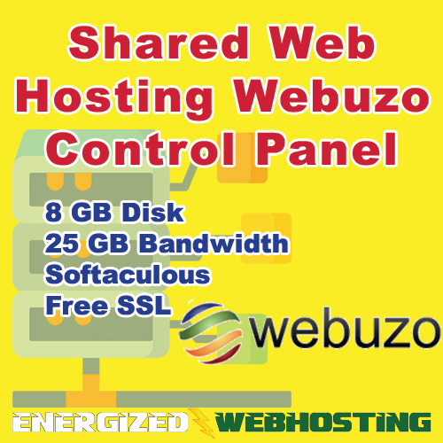 Advanced Web Hosting, Webuzo control panel, shared hosting, 8 GB Disk - YEARLY