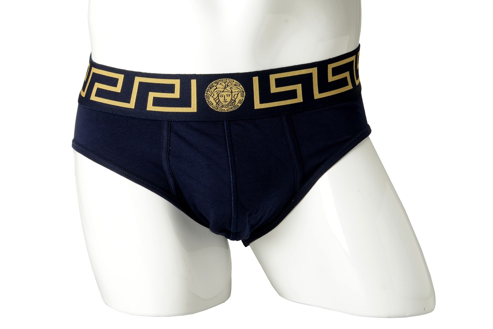 Versace Men's Navy Blue/Gold Low Rise Slip Underwear Versace Sz 8 US 2XL IT 56