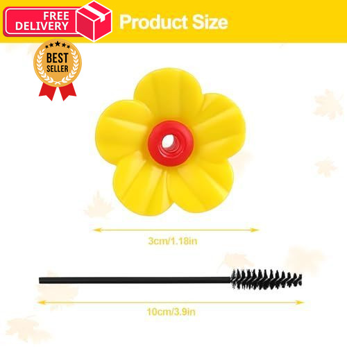 12pcs Hummingbird Feeder Replacement Flowers 12PCS, Yellow