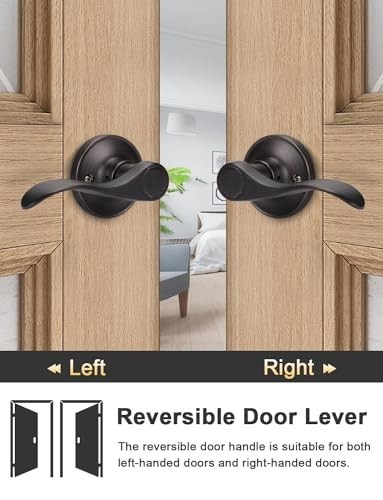 Oil Rubbed Bronze Entry Door Handle Set with Wave Lever & Electronic Keypad