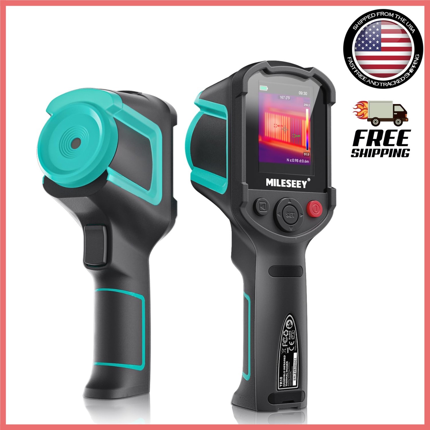 25Hz Handheld Infrared Imager - Accurate -4°F to 1022°F Temperature Range