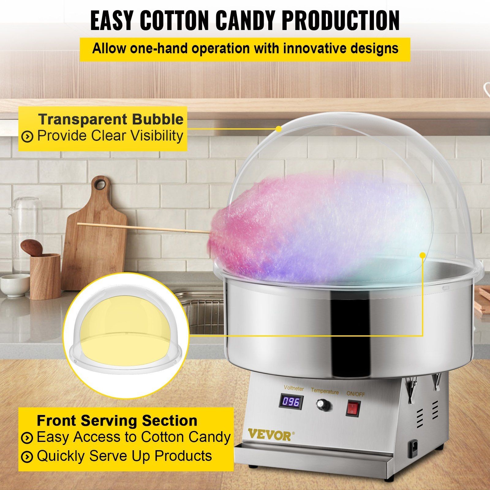 Protective 20.5in Transparent Dome for Mobile Candy Vendor Setup
