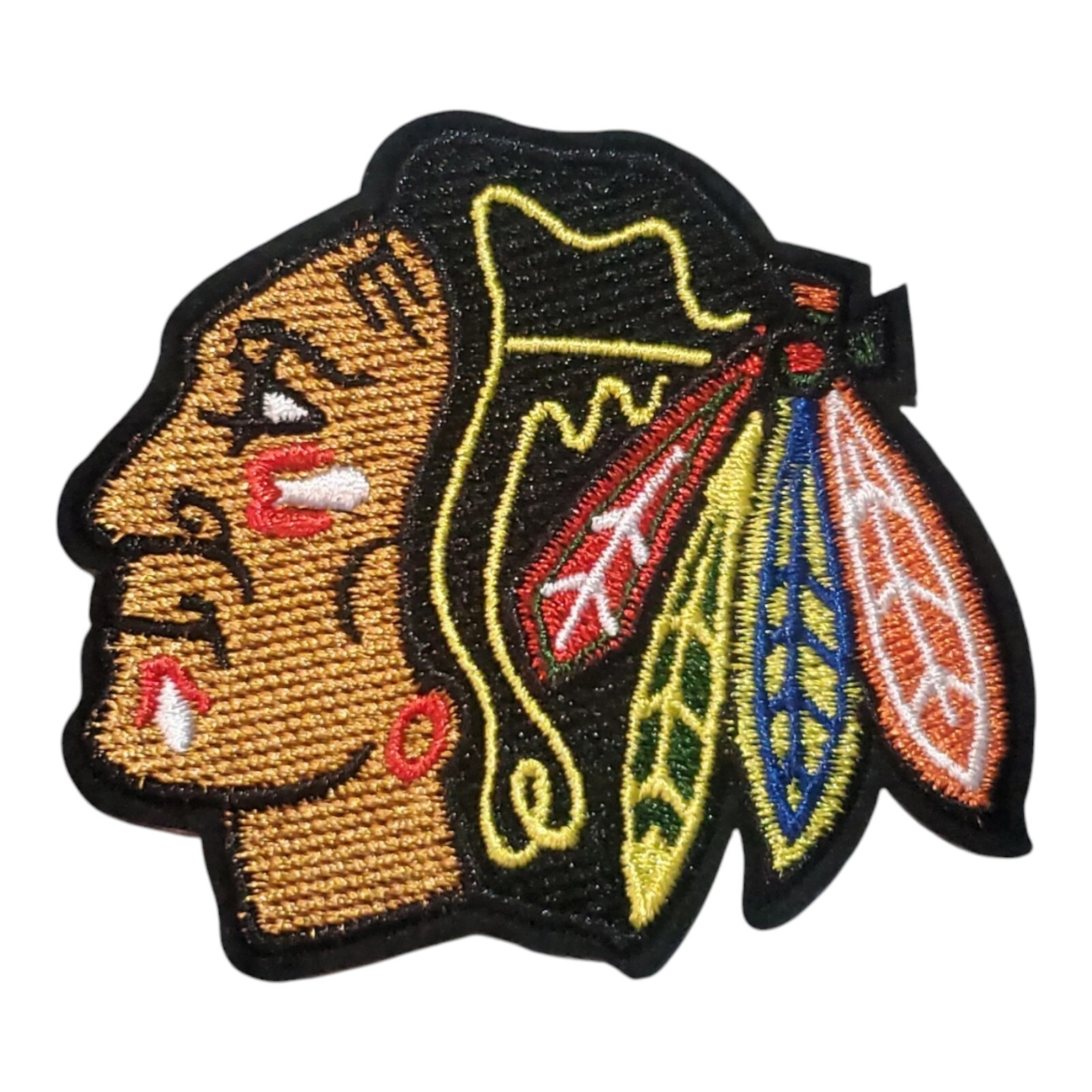 Chicago Blackhawks Vintage Style Logo Patch. Embroidered. Iron On. 3"x3"