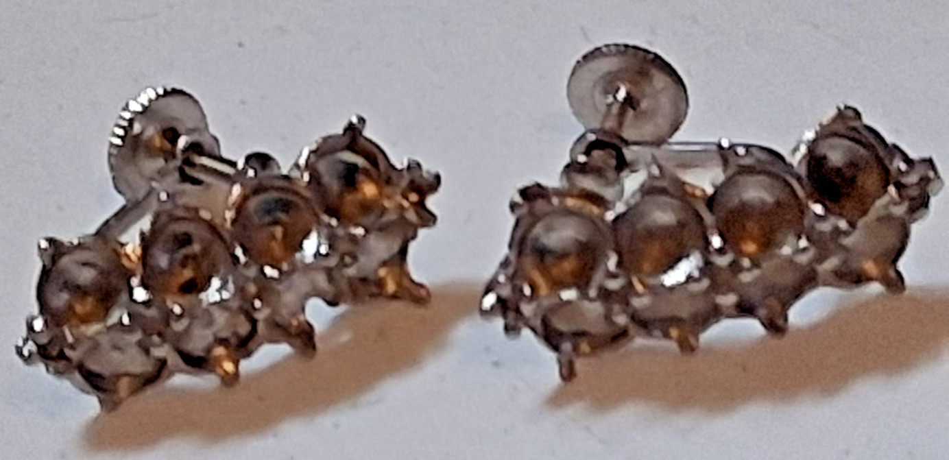 Vintage Lot Of 30 Metal Art Deco Screwback Earring Jewelry Making Findings