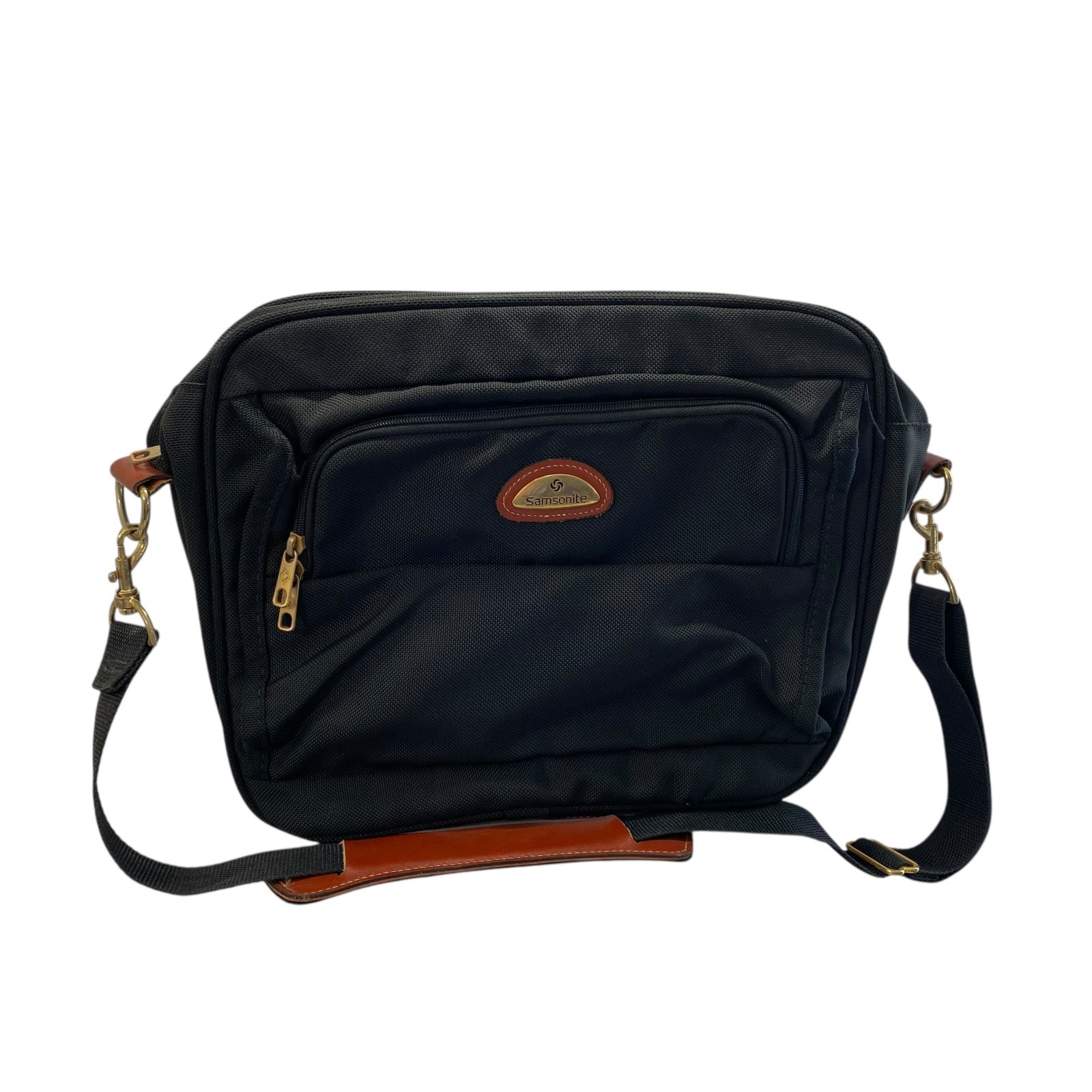 Samsonite Messanger Shoulder Travel Bag Black Adjustable Strap Business Trip