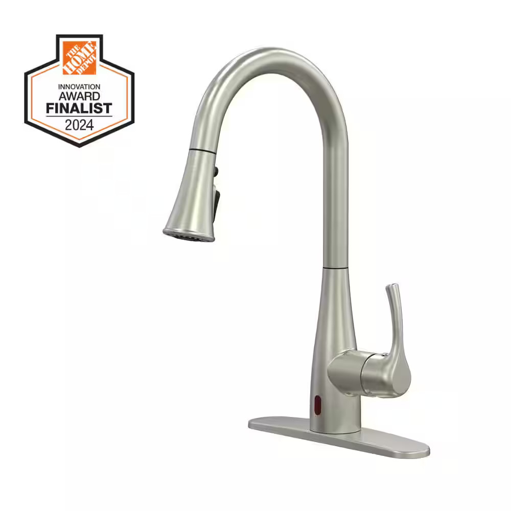 Glacier Bay Marcie Integrated PullDown Touchless Kitchen Faucet, Stainless Steel