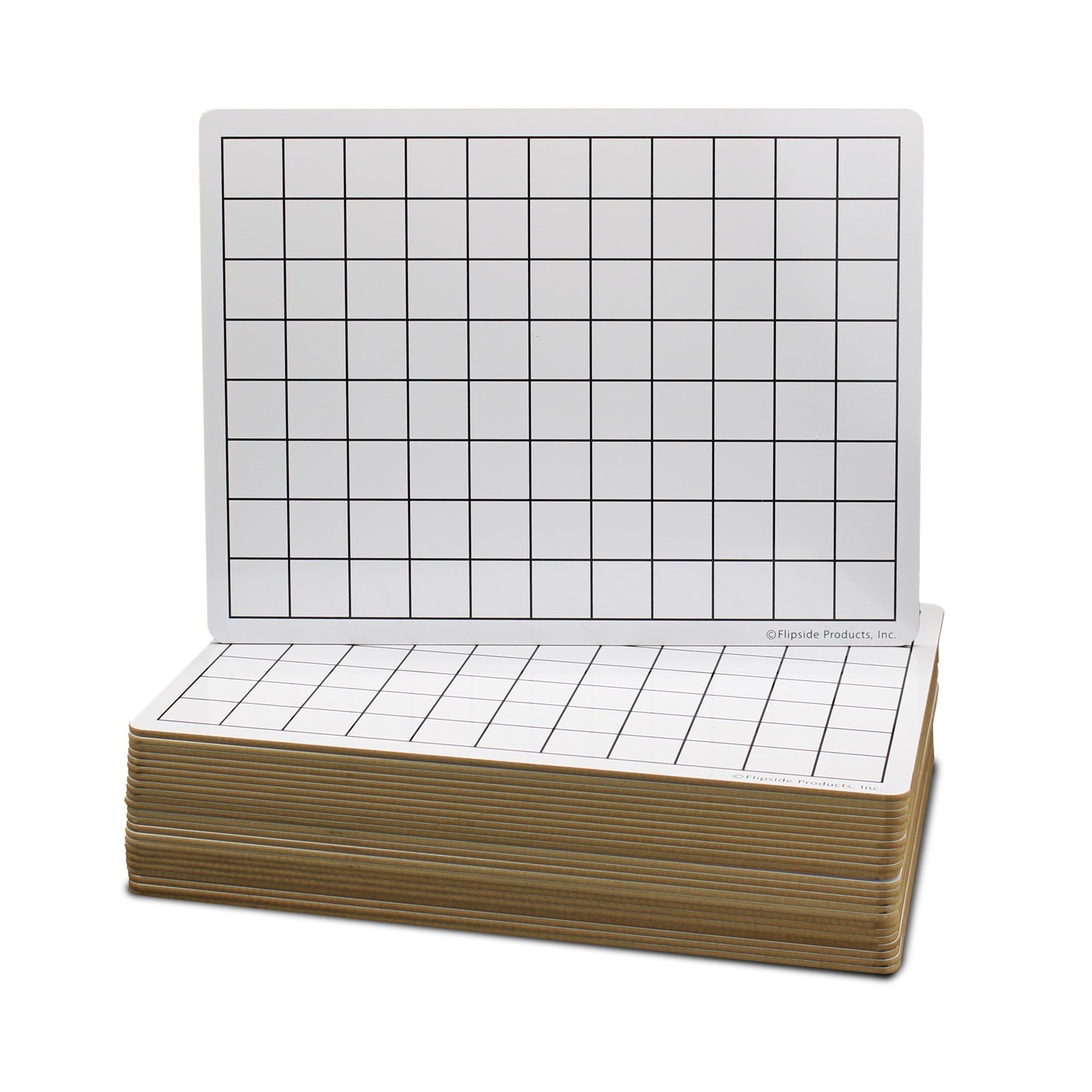 Flipside Products 9" x 12" Two Sided Dry Erase 1" Squares Grid Board, Math Ma...