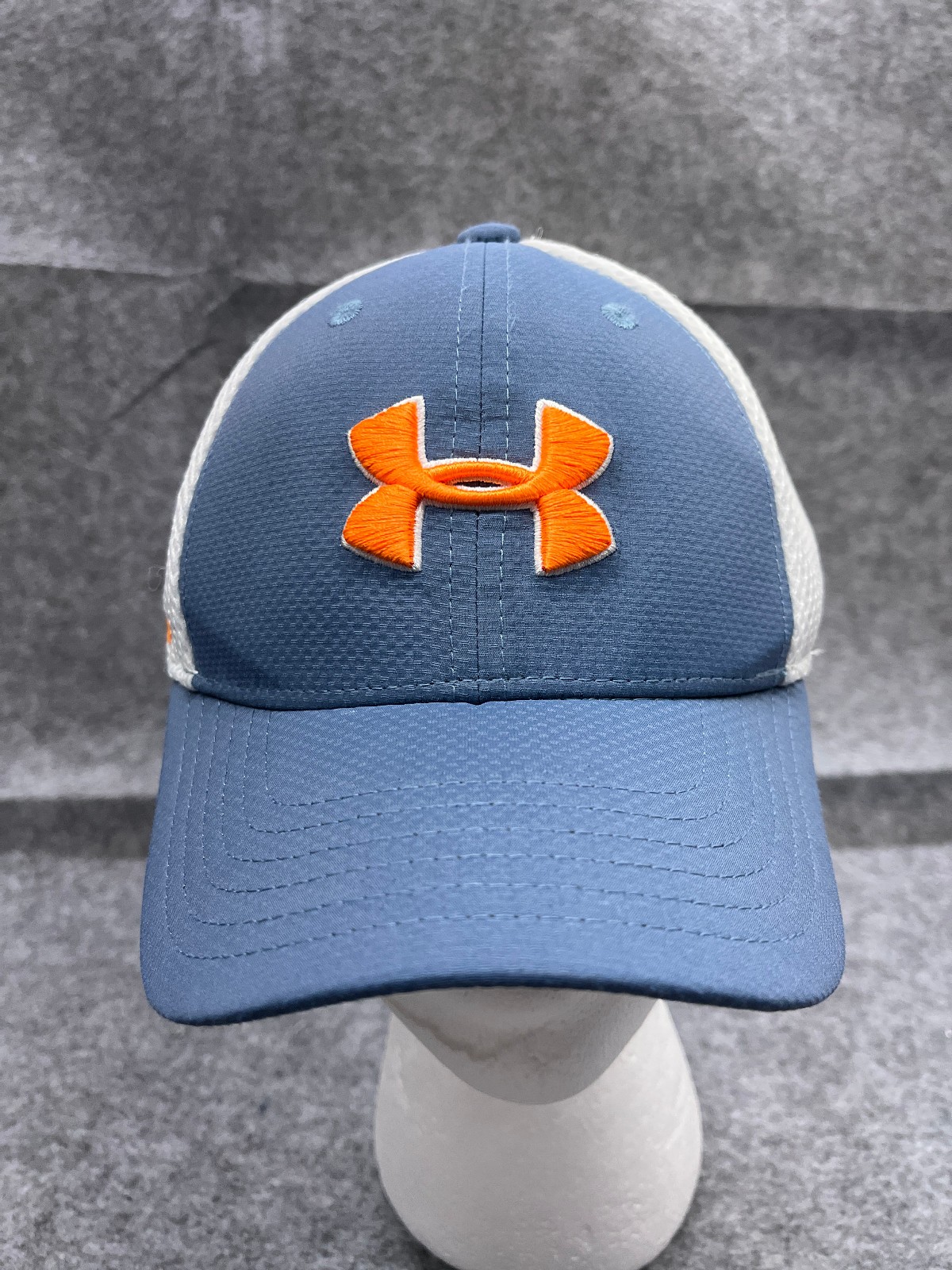 Under Armour Hat Cap Fitted Youth Small Blue Polyester Blend Embroidered Running