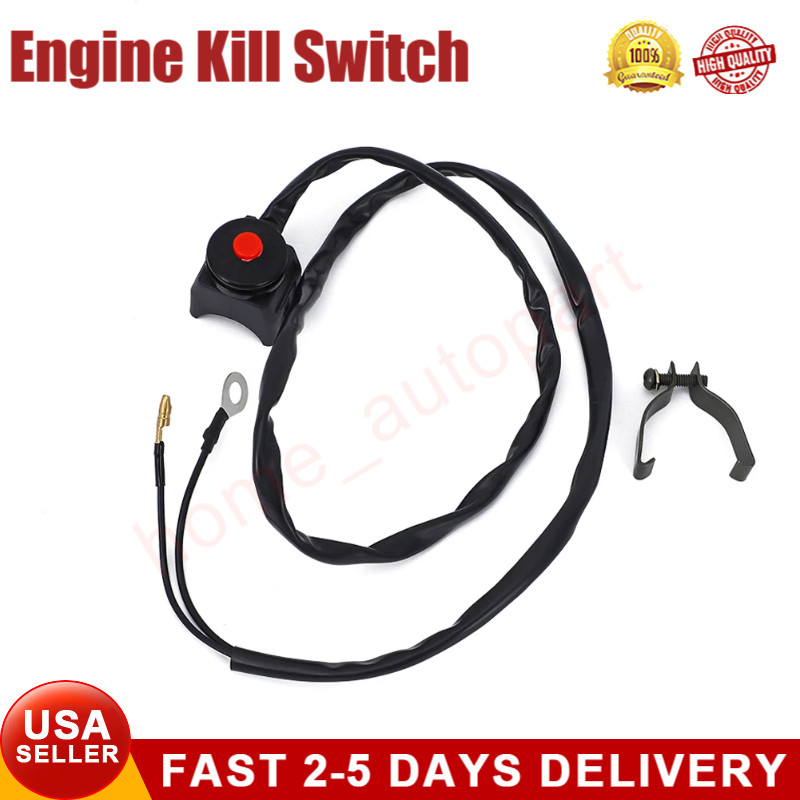 Engine Kill Switch Button Kit For Kawasaki Suzuki KX60 KX65 KX85 KX80 DRZ400 NEW