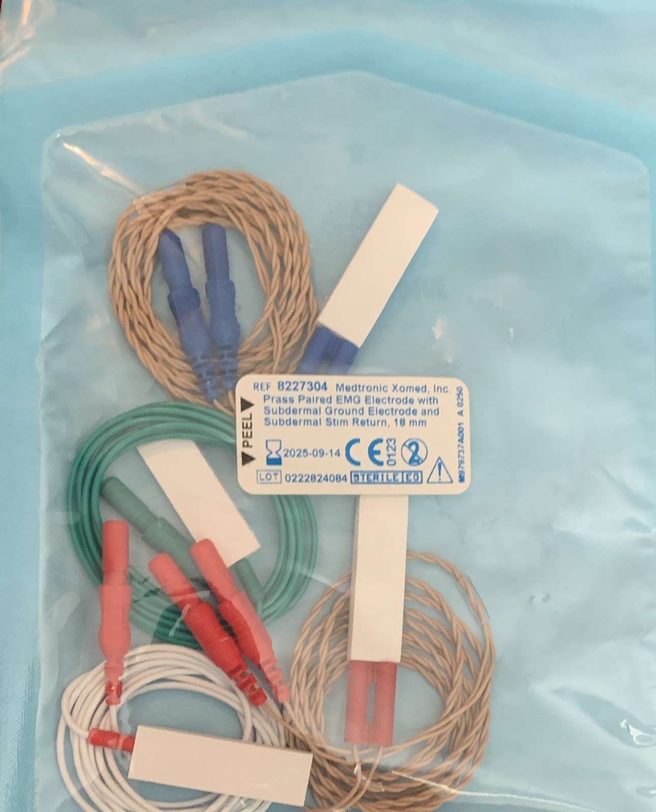 Medtronic Xomed EMG Electrode Set 18mm Sterile 2-Pin MPN 8227304
