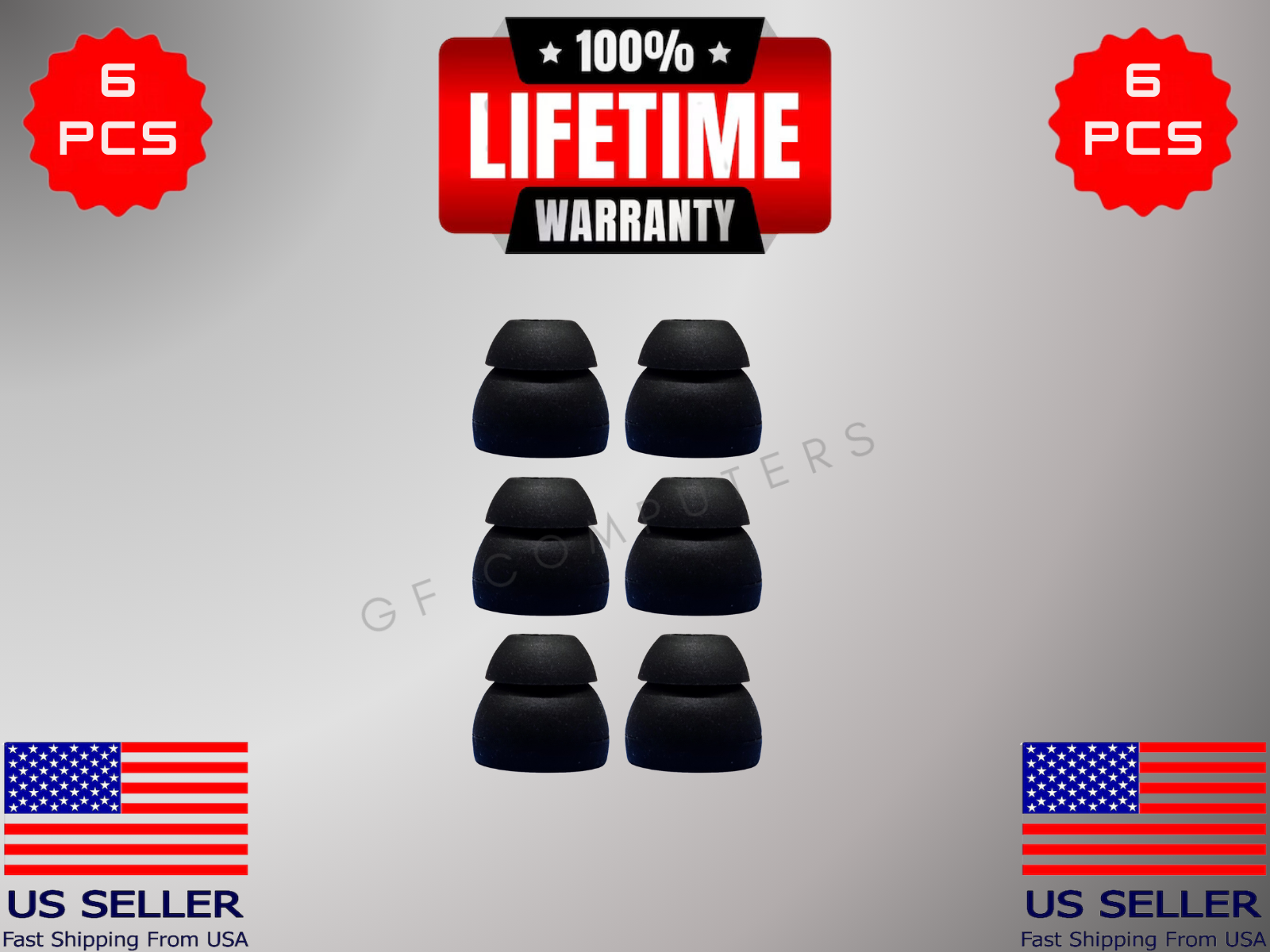 6 Silicone MED Double 2 Layer Tips Earbuds For Marshall Mode Motif True