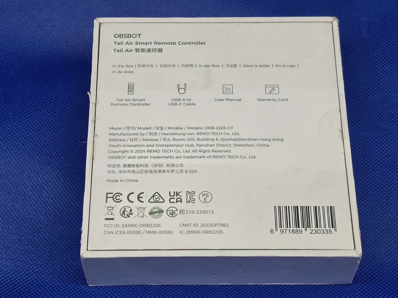 921: OBSBOT Smart Remote Controller USB Charging Cable Tail Air PTZ Camera