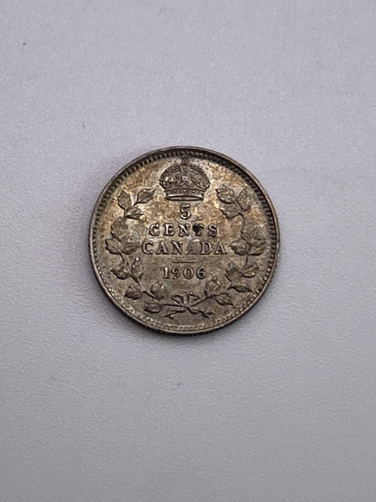 1906 Canada 5 Cents Silver Edward