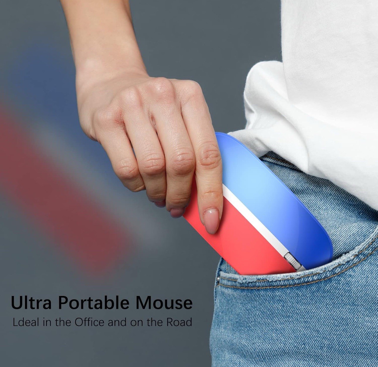 Wireless Mouse, 2.4G Portable Slim Silent Computer Mouse Wireless with USB Nano