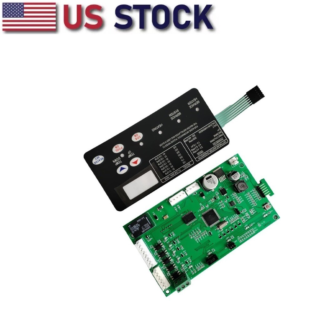 472610Z Pool Heater Control Board Kit w/ Switch Membrane Pad Fit Mastertemp 250