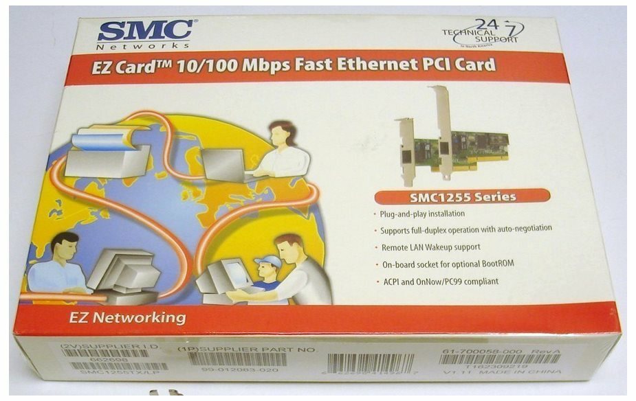 SMC 10/100 Fast Ethernet LAN PCI Card SMC1255TX NEW in Box