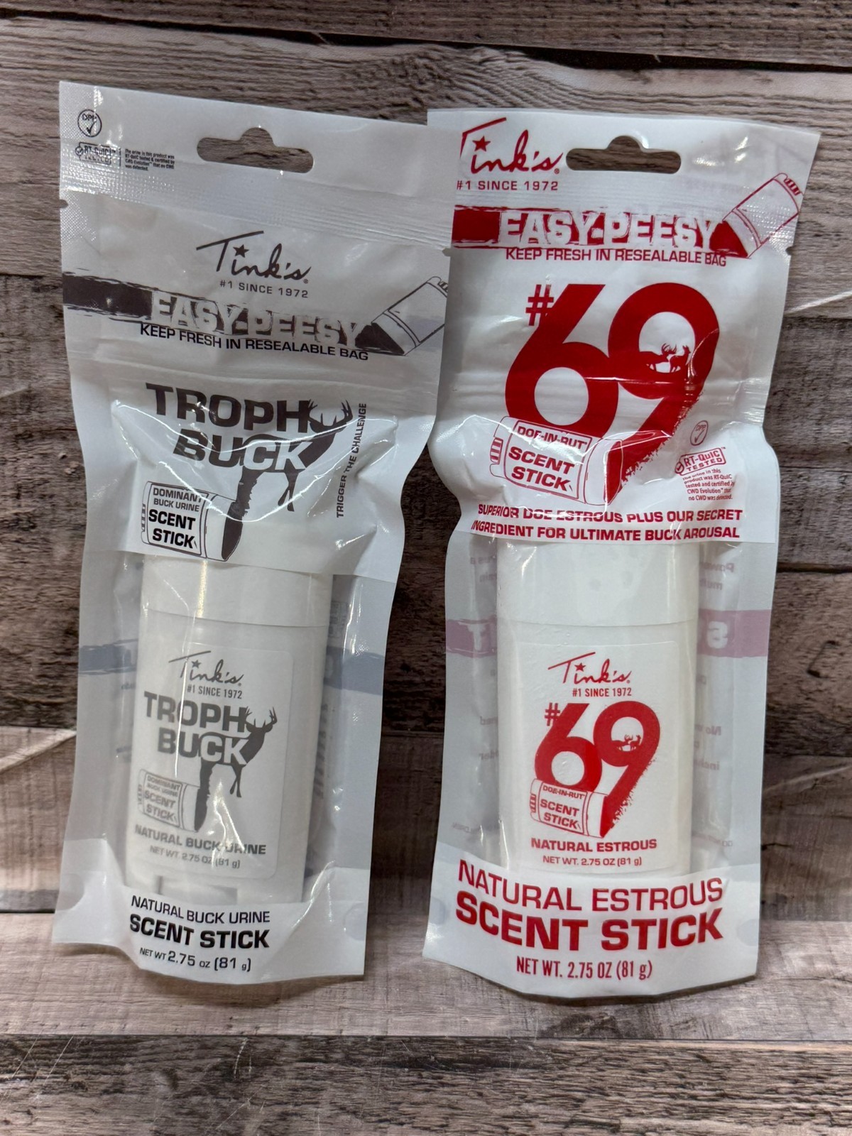 Tinks Easy-Peesy Scent Stick 2 Pack Trophy Buck 69 Doe Estrus