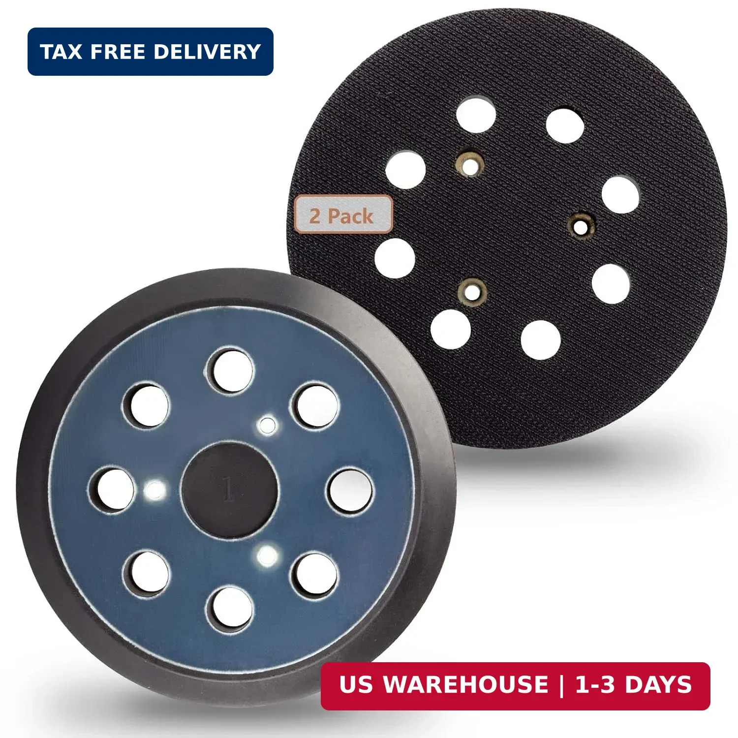 2Pack 5 Inch 8 Hole Sander Hook and Loop Replacement Sanding Pad for DeWalt Sand